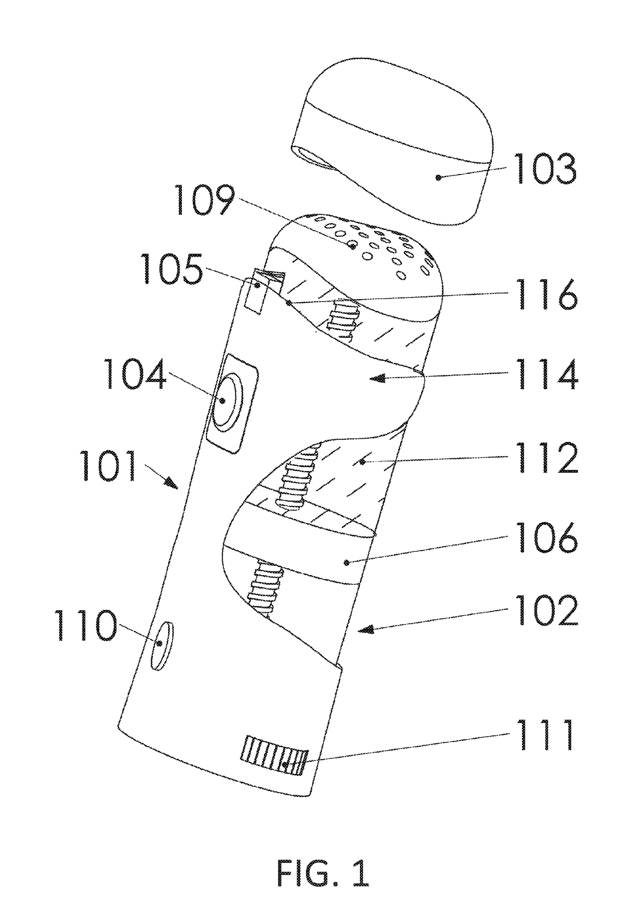 Electromechanical system for dispensing a composition