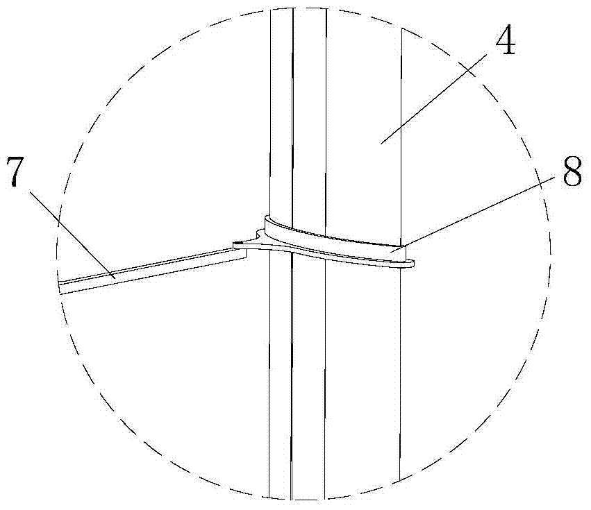 Vertical-axis wind turbine with flow collection blades and low gravity center