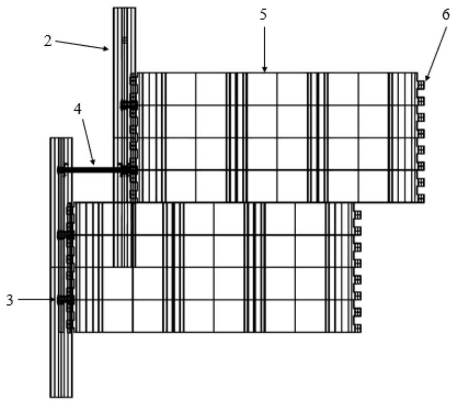 Three-dimensional-net-shaped reinforced belt flexible retaining structure capable of being spliced