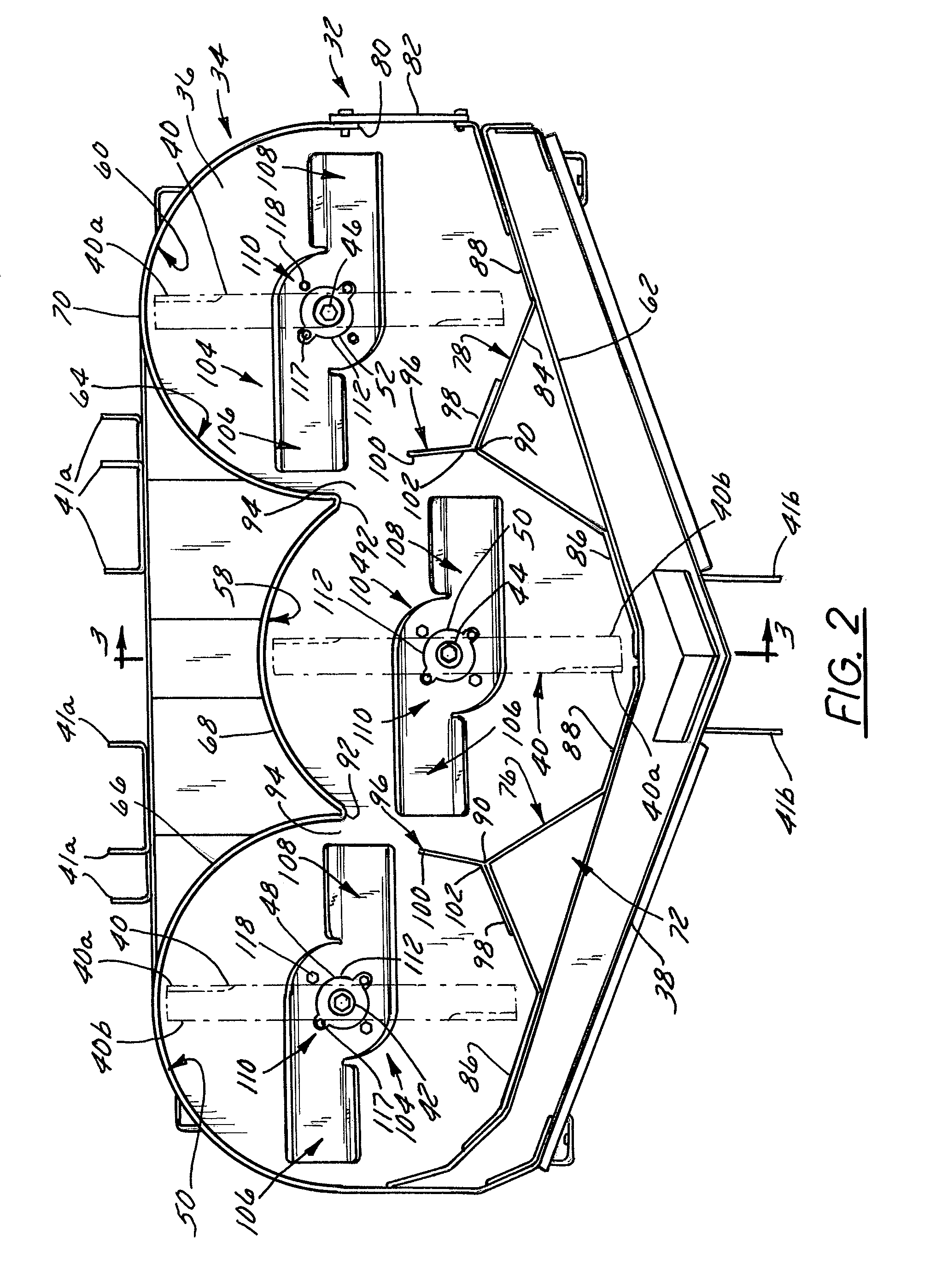 Lawnmower having mulching cutter deck assembly