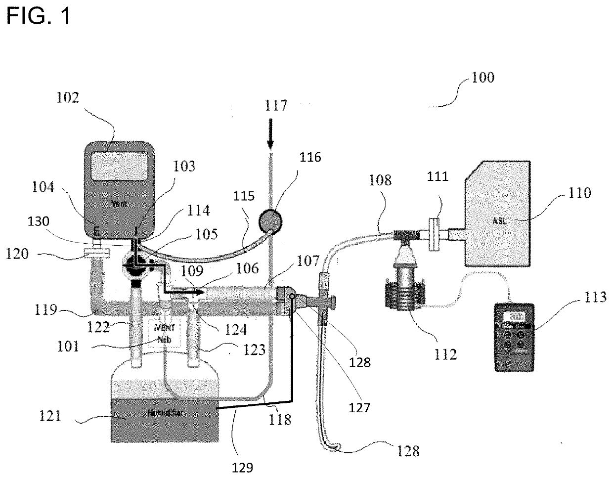 Breath actuated nebulizer for ventilator circuit