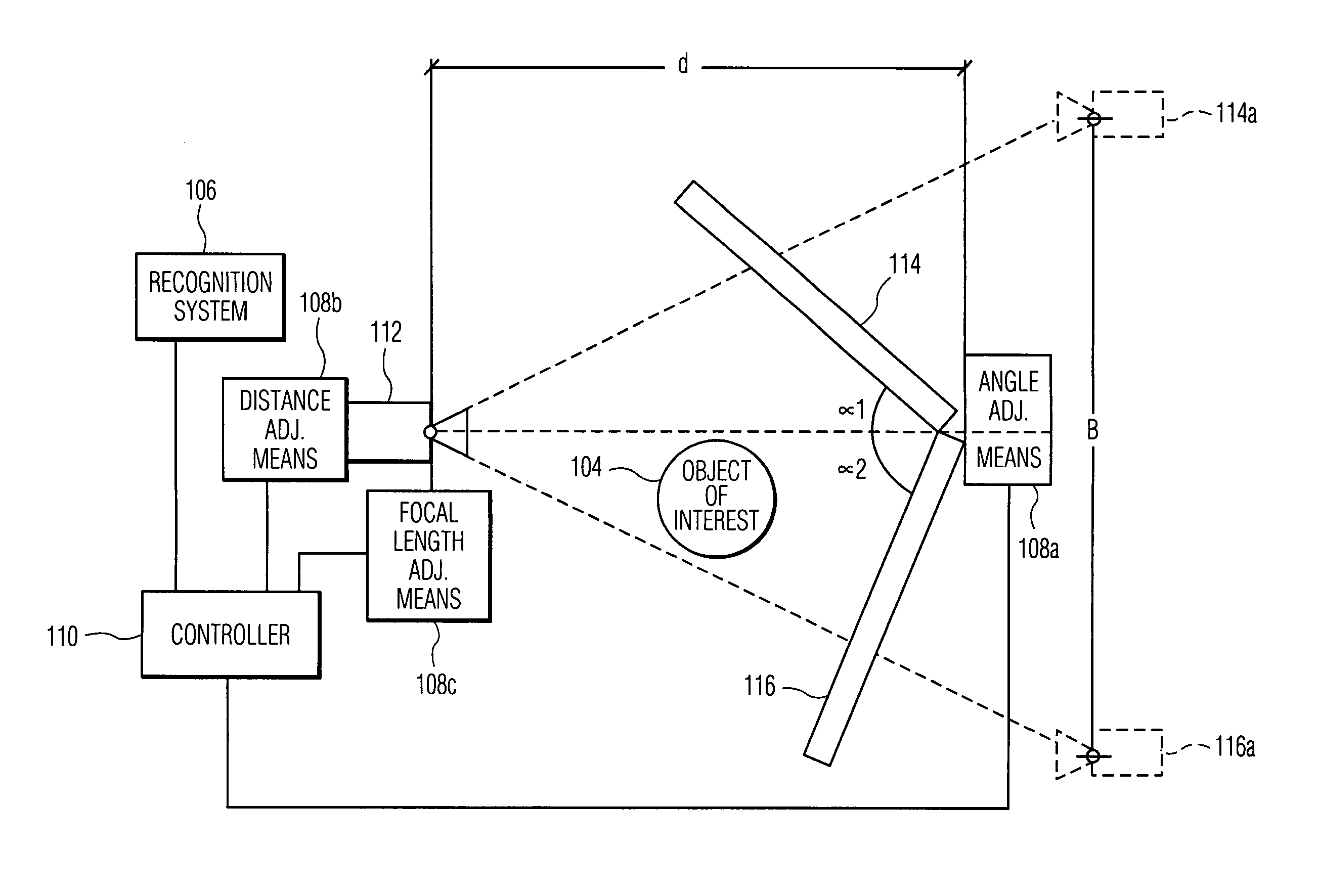 Self adjusting stereo camera system