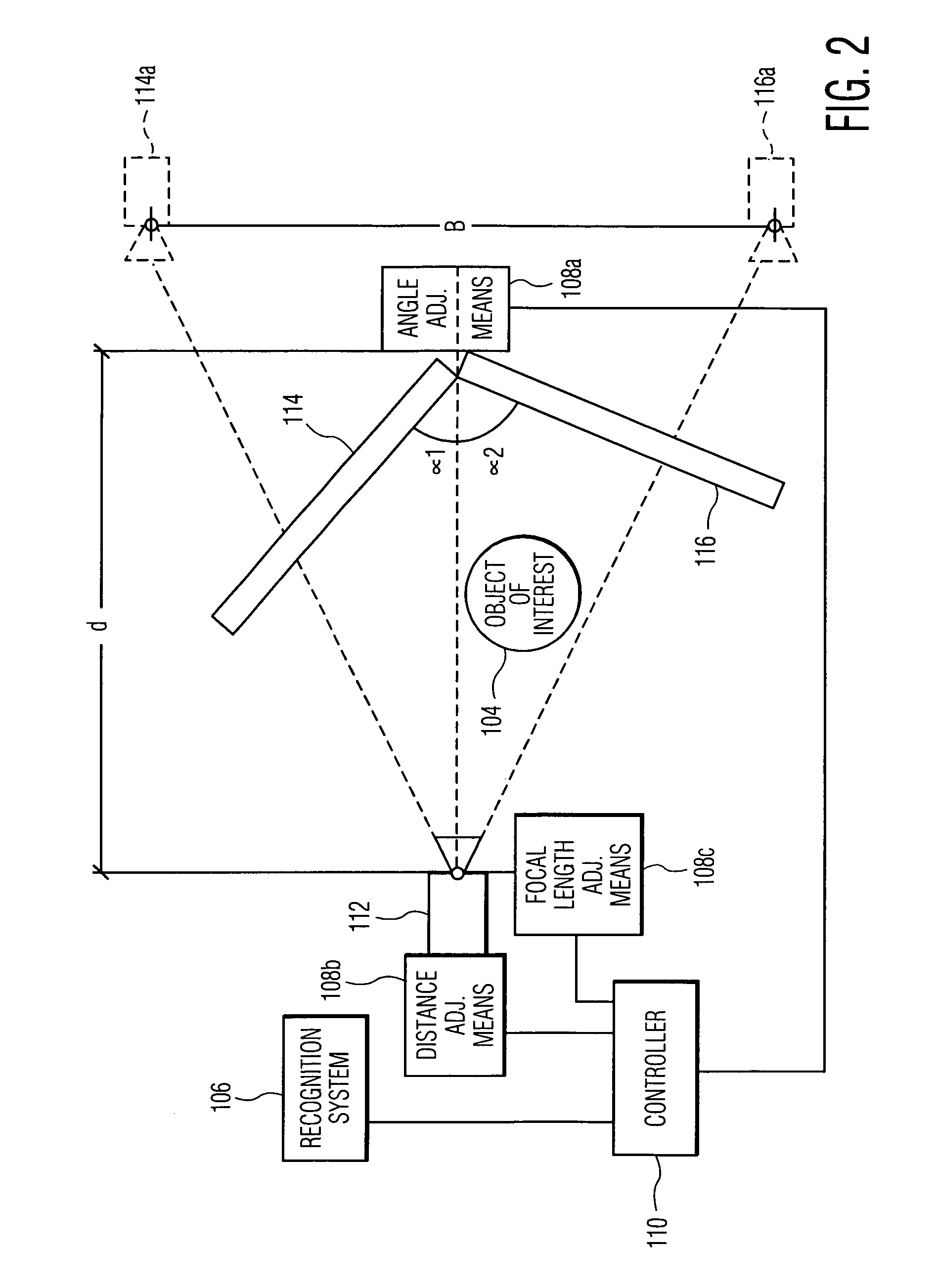 Self adjusting stereo camera system