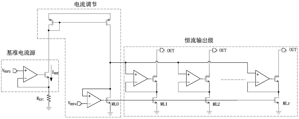 Digital adjustable constant current drive circuit