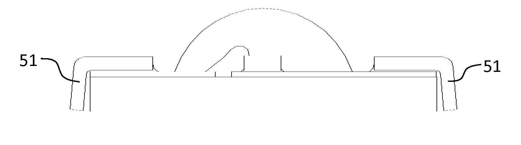 Light Emitting Chip Package With Metal Leads For Enhanced Heat Dissipation