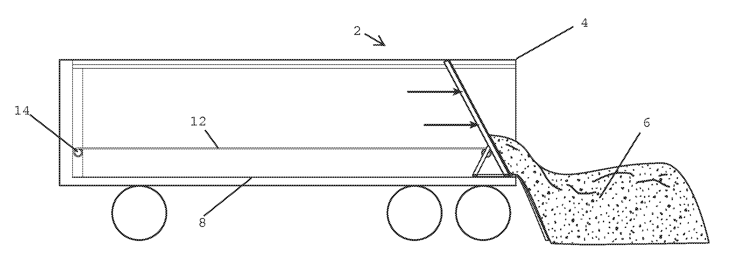 Moving headboard trailer ejector and floor cleaning