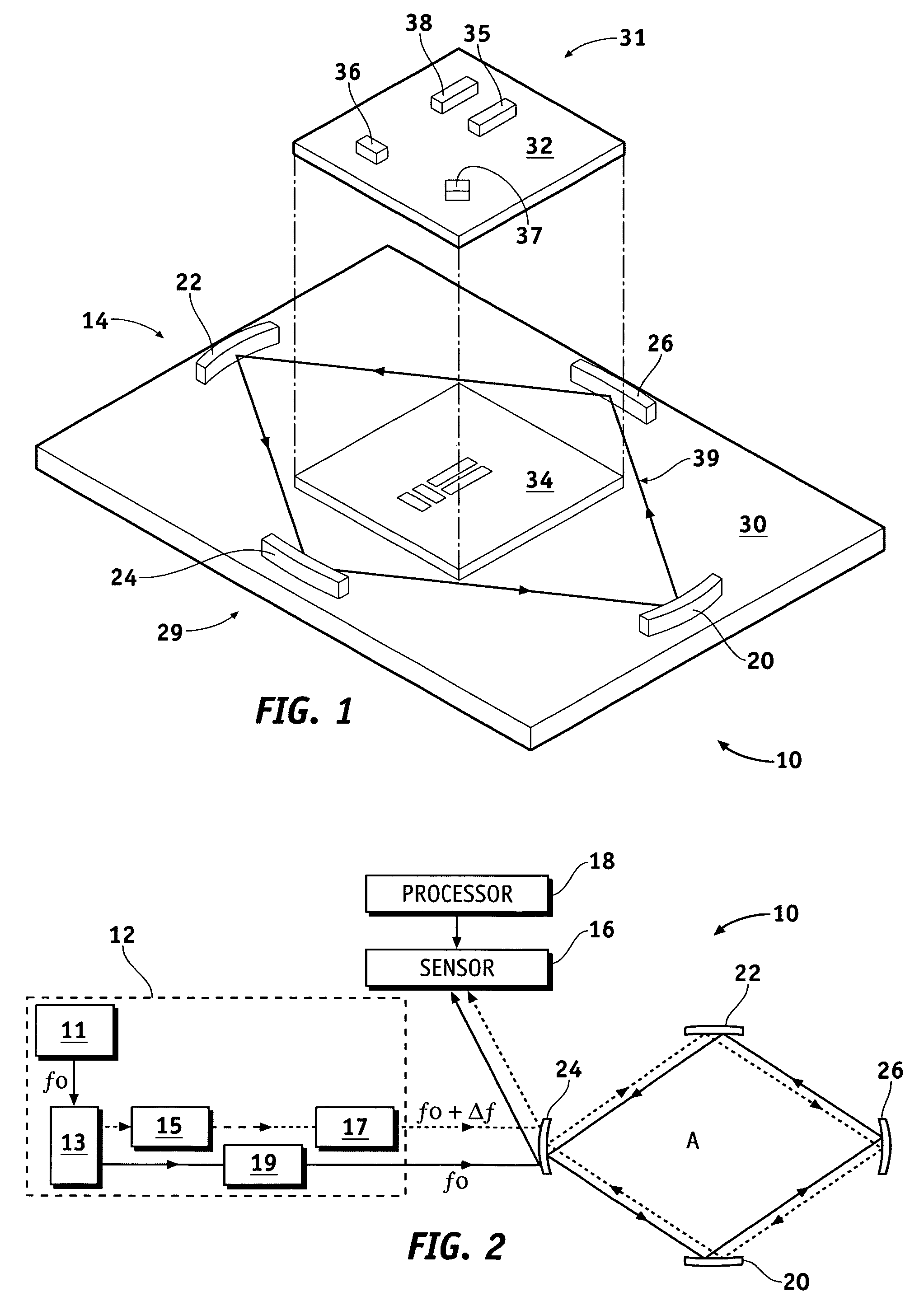 Optical gyro with free space resonator and method for sensing inertial rotation rate