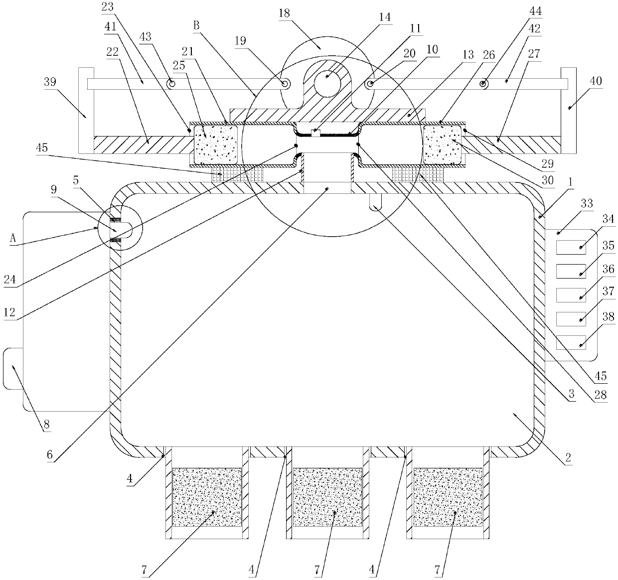 Porous water adding energy valve for concrete mortar