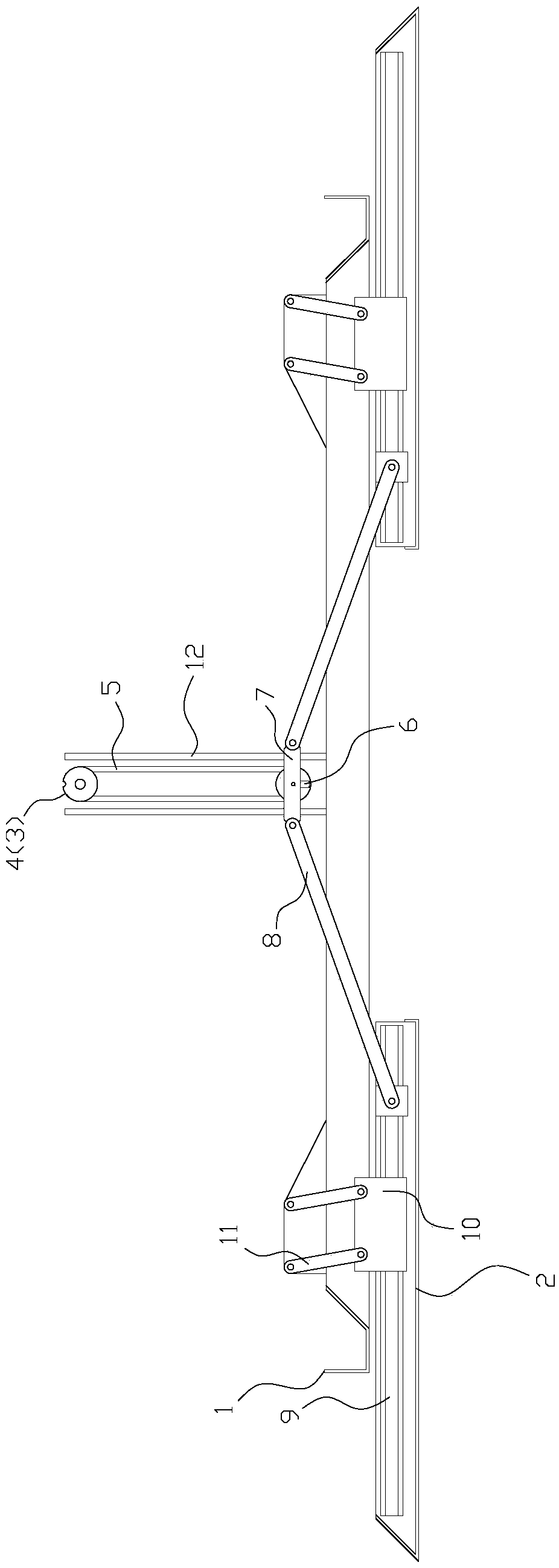 Sliding reciprocating mechanism open-close type ceiling