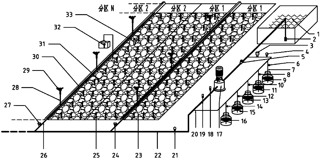 Water and fertilizer integrated garlic irrigation system and control method thereof