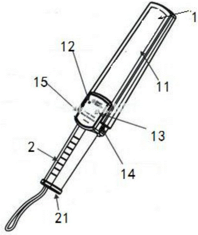 Hand-held safety-check device and safety-check method