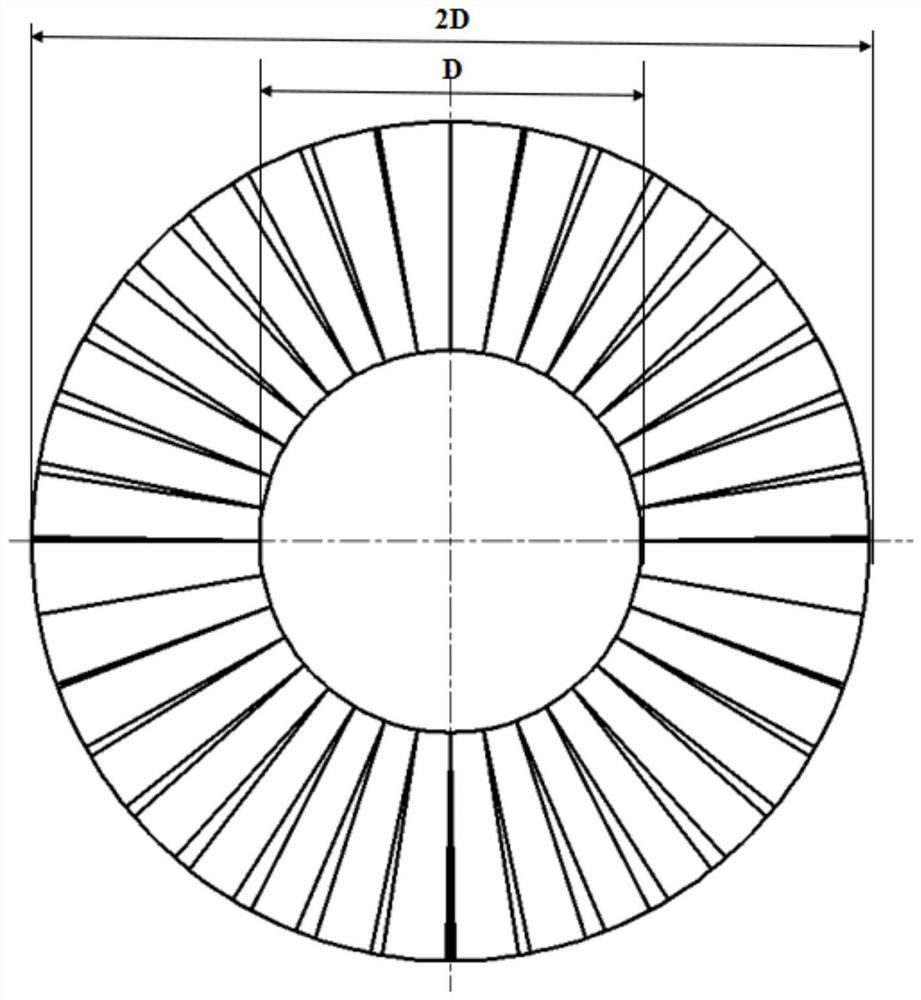 High-efficiency air supply device for non-resistance square area for buildings with projection function