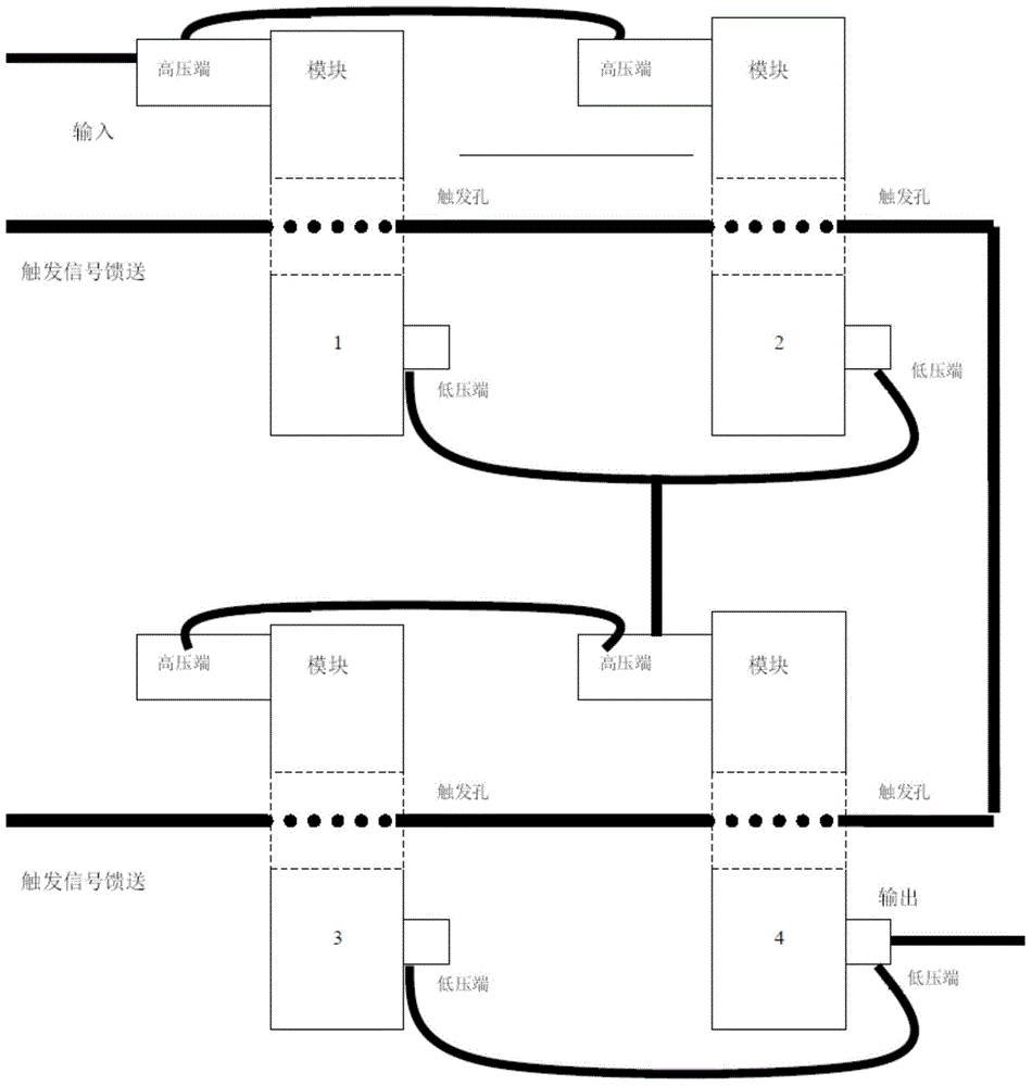 Rigid solid state modulation switch module and combinational circuit thereof