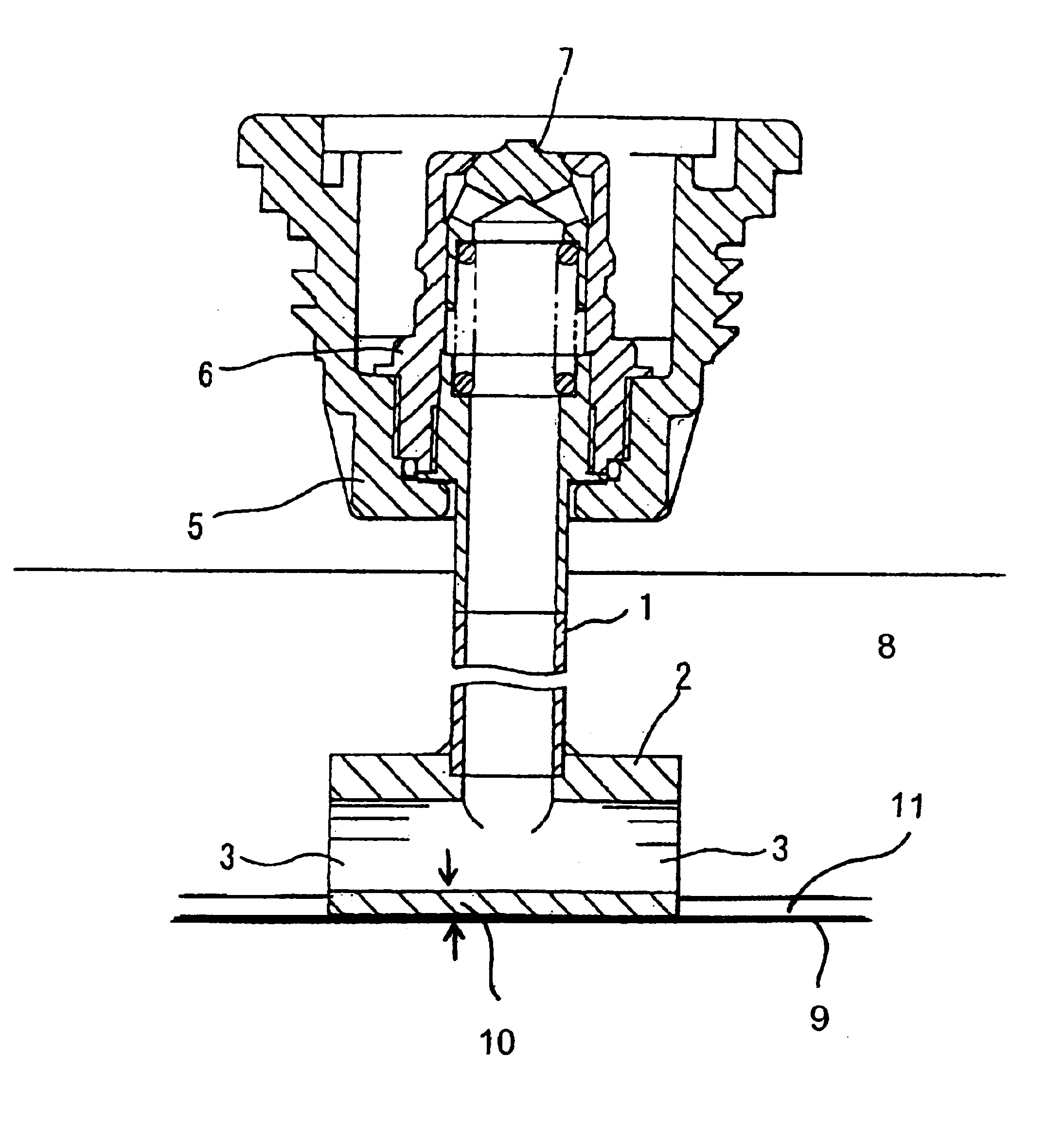 Siphon tube of connector adapted to be mounted on reservoir