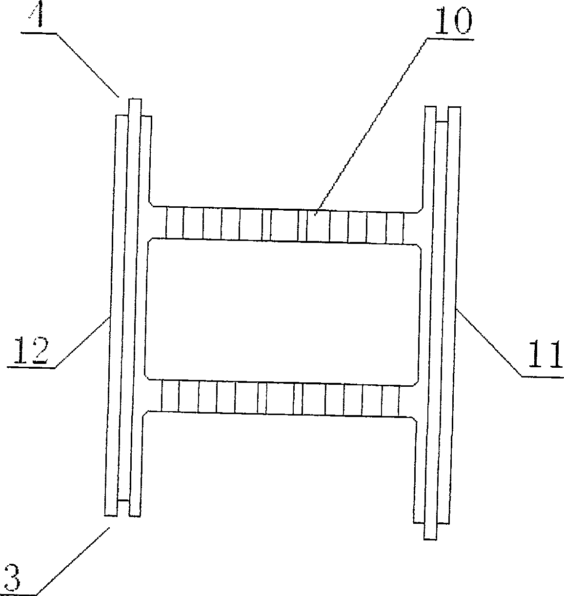 Construction method for concrete shaft wall module masonry