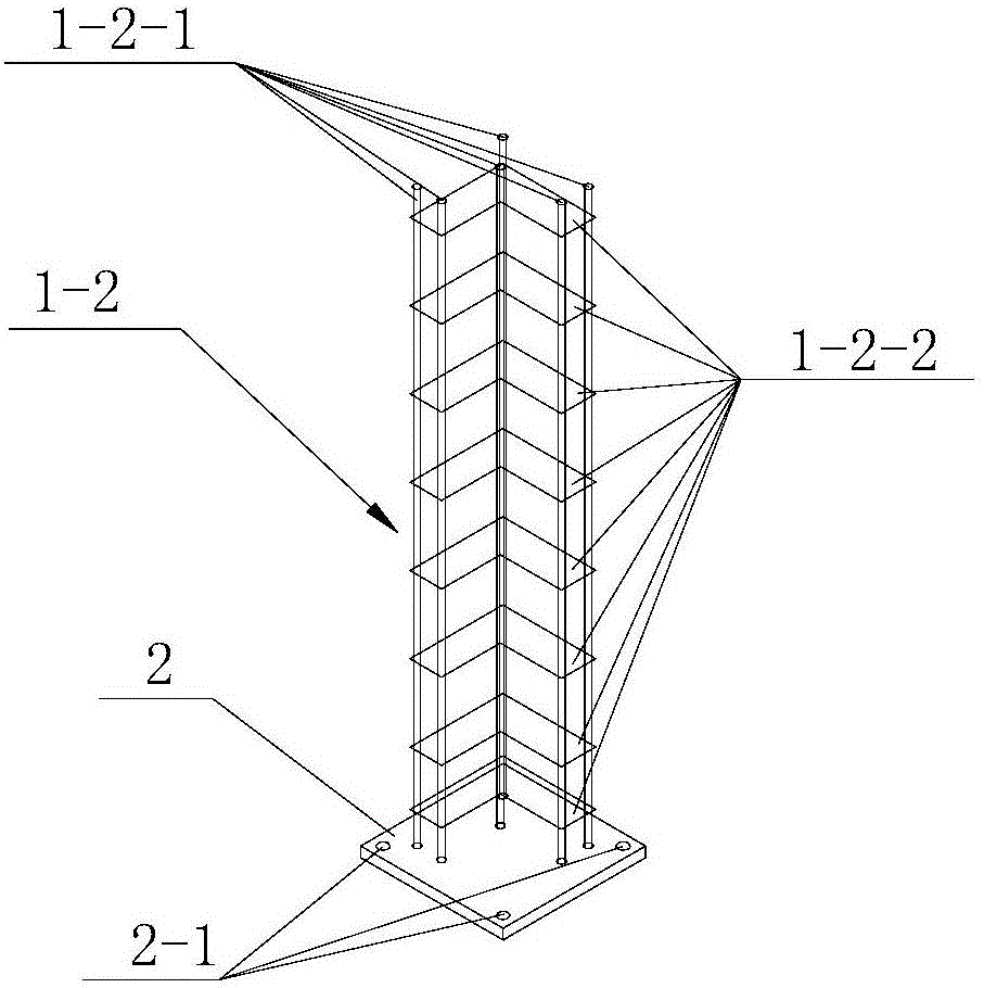 Prefabricated constructional column used at exposed corner of wall and rammed earth wall structure as well as construction method thereof