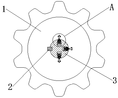 Reinforced structure for gear and rotating shaft connection