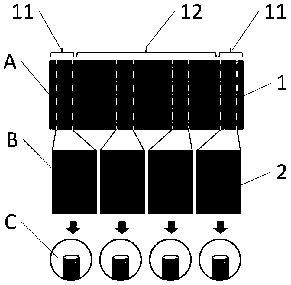 Method for making multiple gradient tipping paper