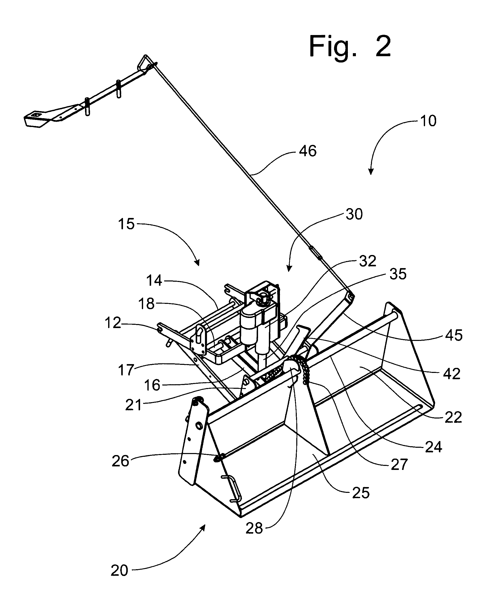 Bucket loader for small tractors and all terrain vehicles