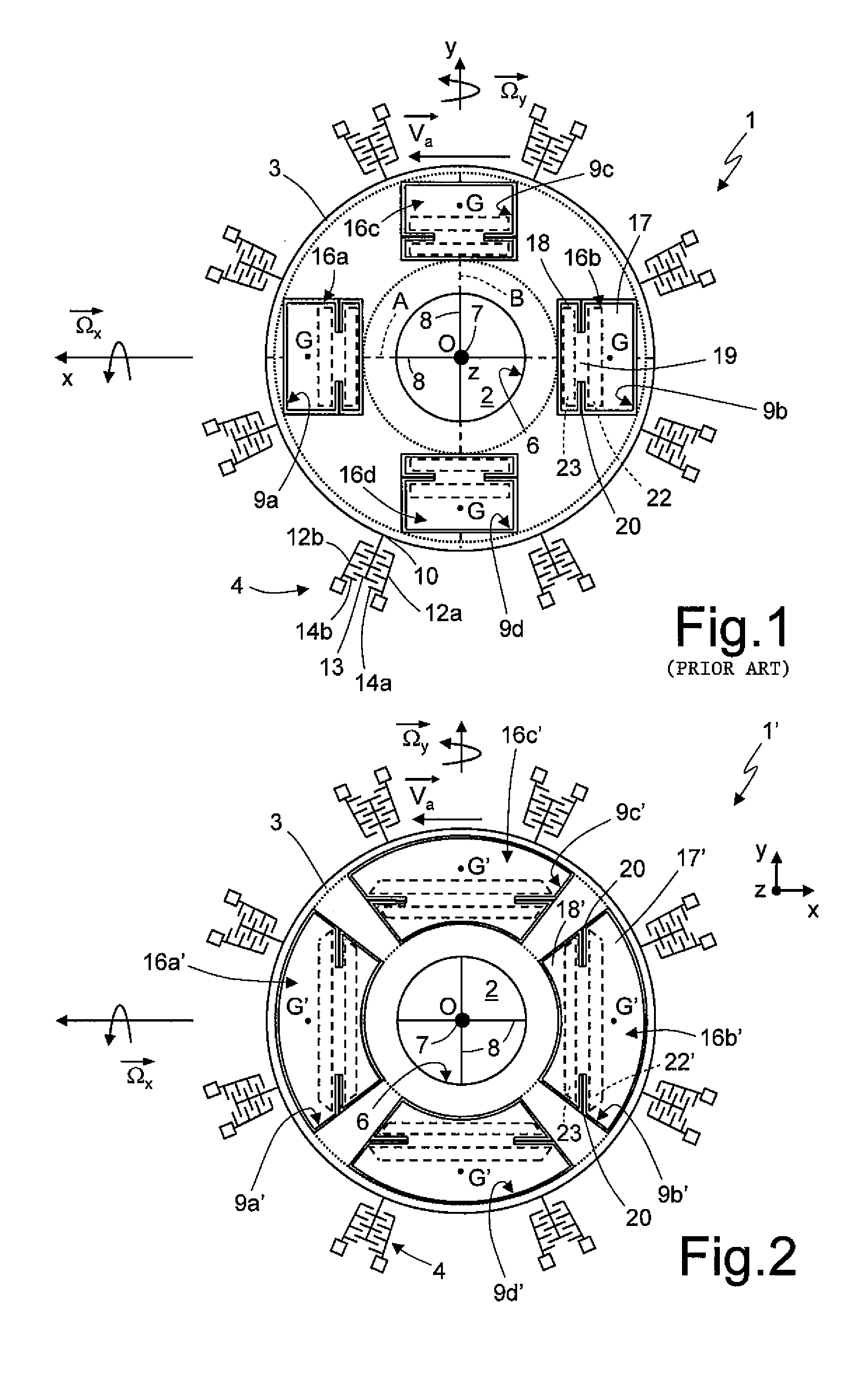 High sensitivity microelectromechanical sensor with rotary driving motion