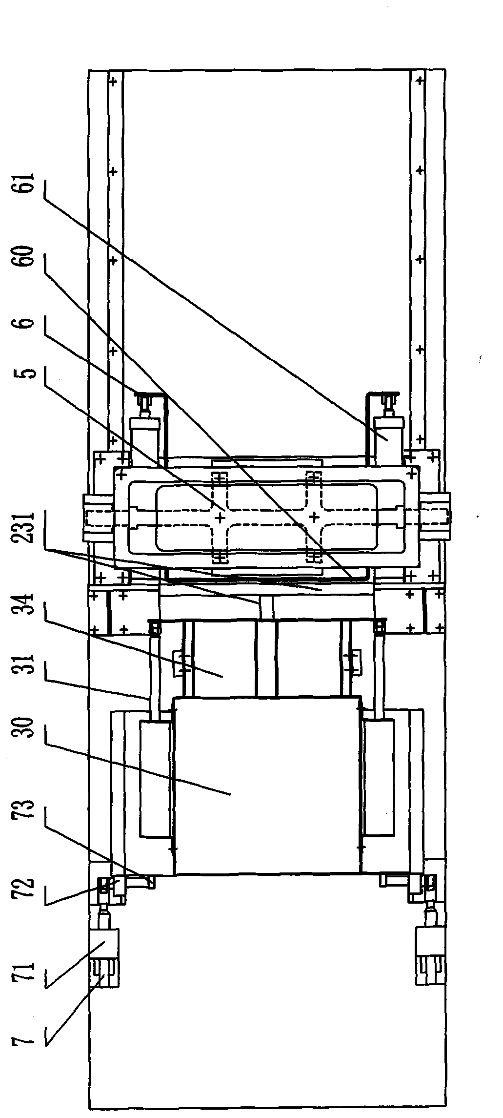 Pneumatic bending press and bending method