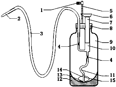 Liquid storage type thick-bottom quantitative liquid adding device