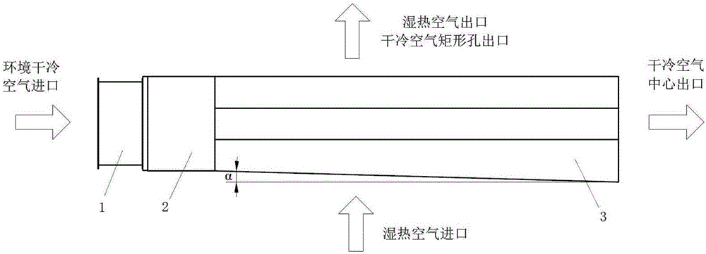 Air-air heat exchange device for defogging and water condensing of cooling tower