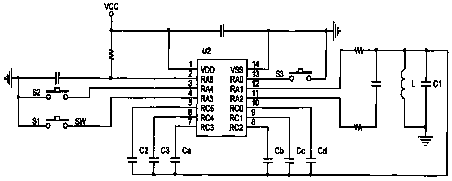 Digitalization index device and its function keys capacitance compensation method