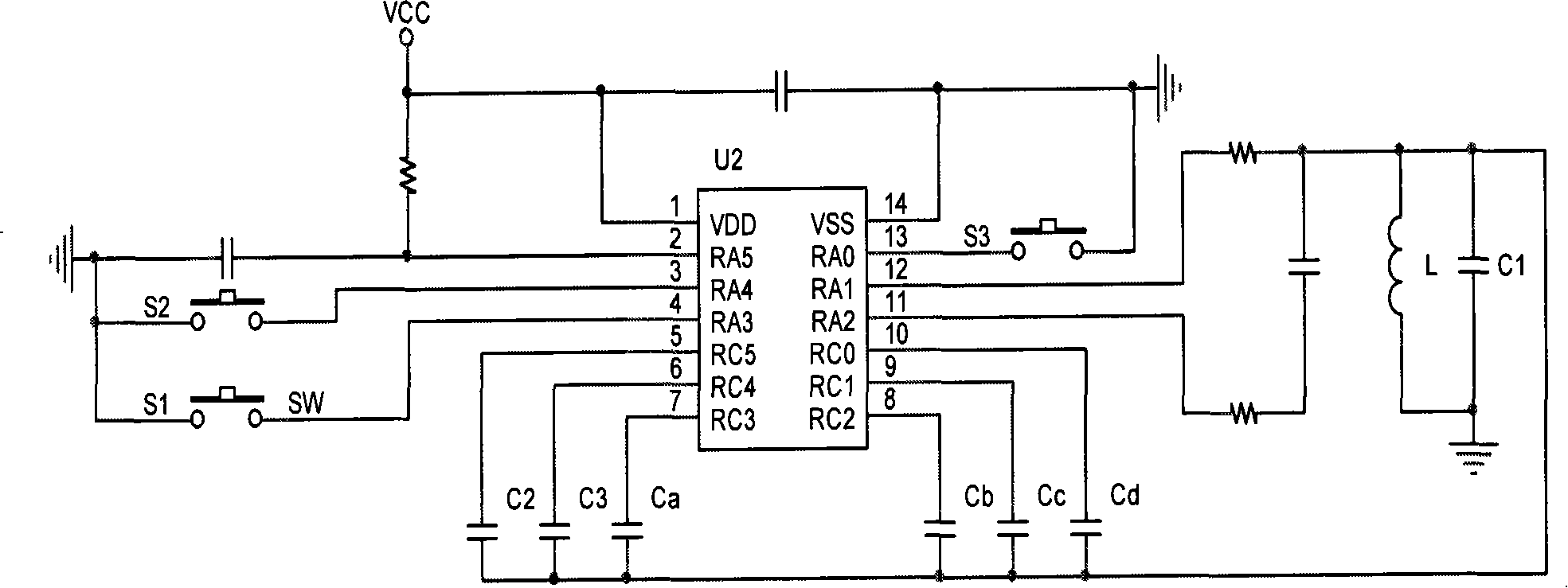 Digitalization index device and its function keys capacitance compensation method