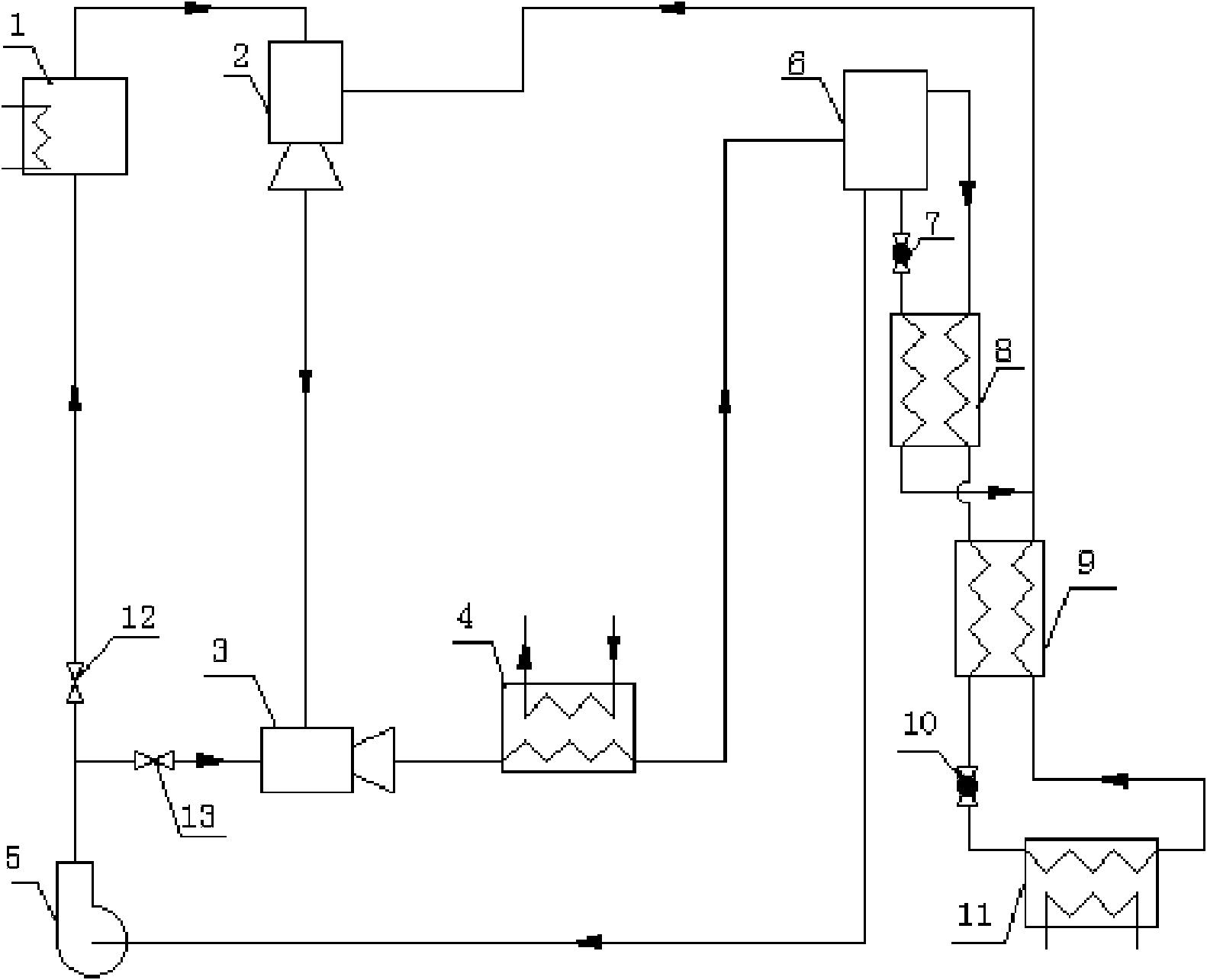 Auto-cascade injection low-temperature refrigeration circulating device