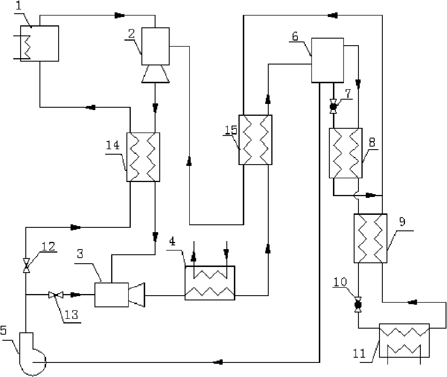 Auto-cascade injection low-temperature refrigeration circulating device