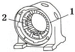 Single-layer overall wire embedding method for motor stator windings and motor stator