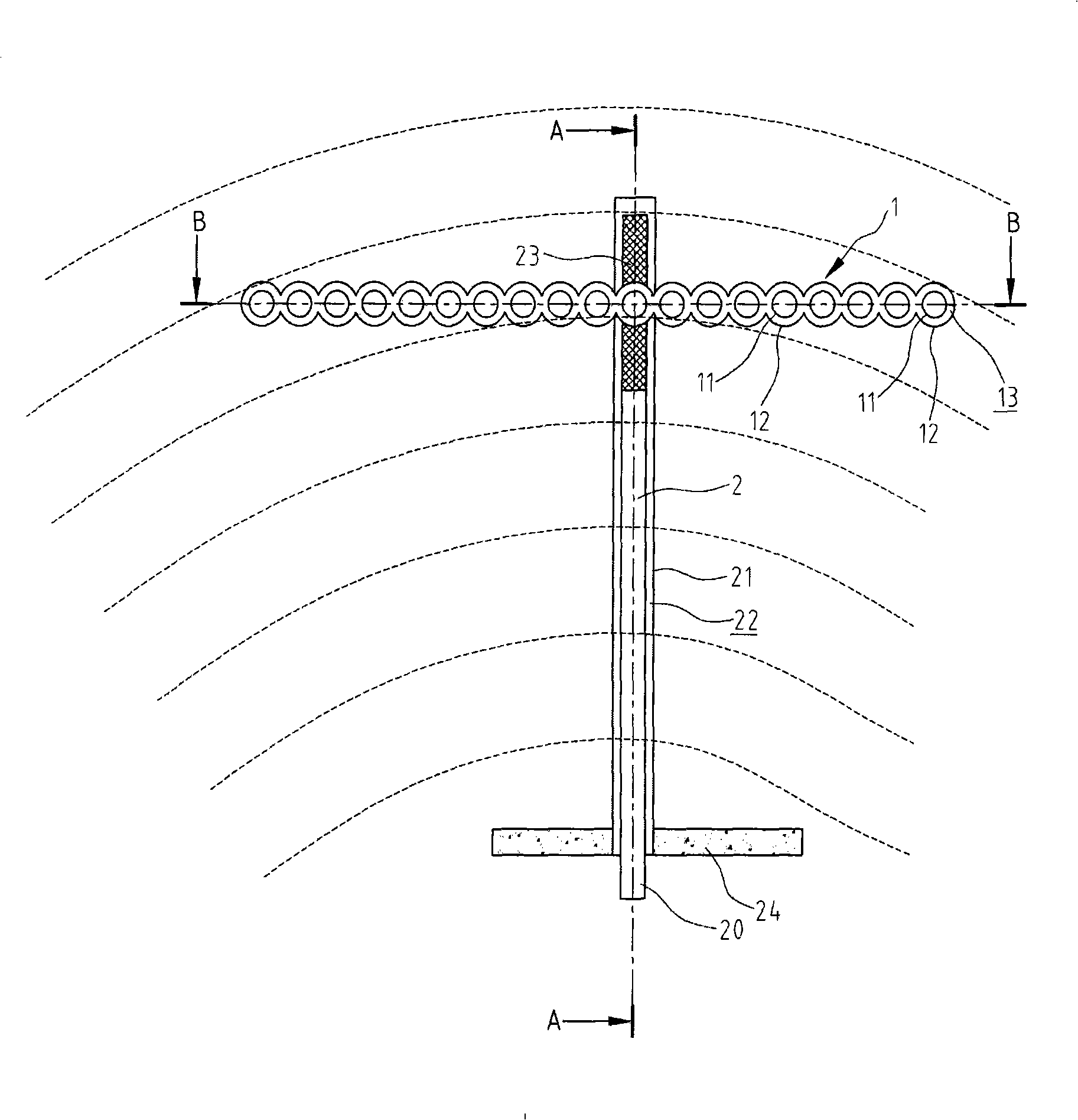 Three-dimensional space water drainage method and structure of gravitational field