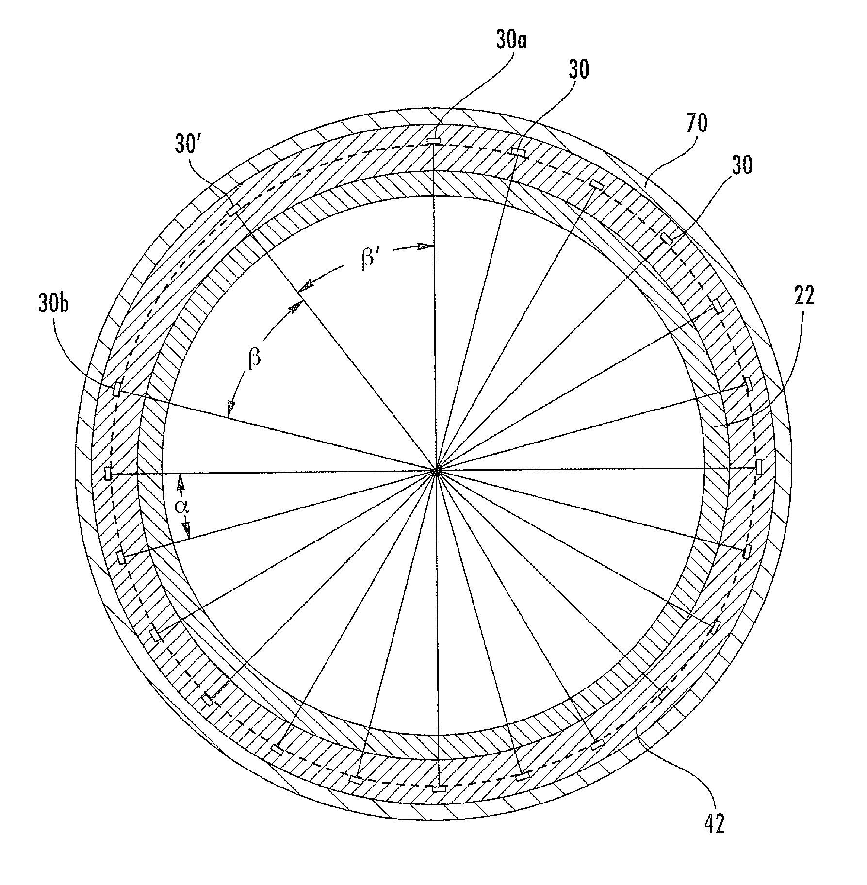 Industrial roll with sensors arranged to self-identify angular location