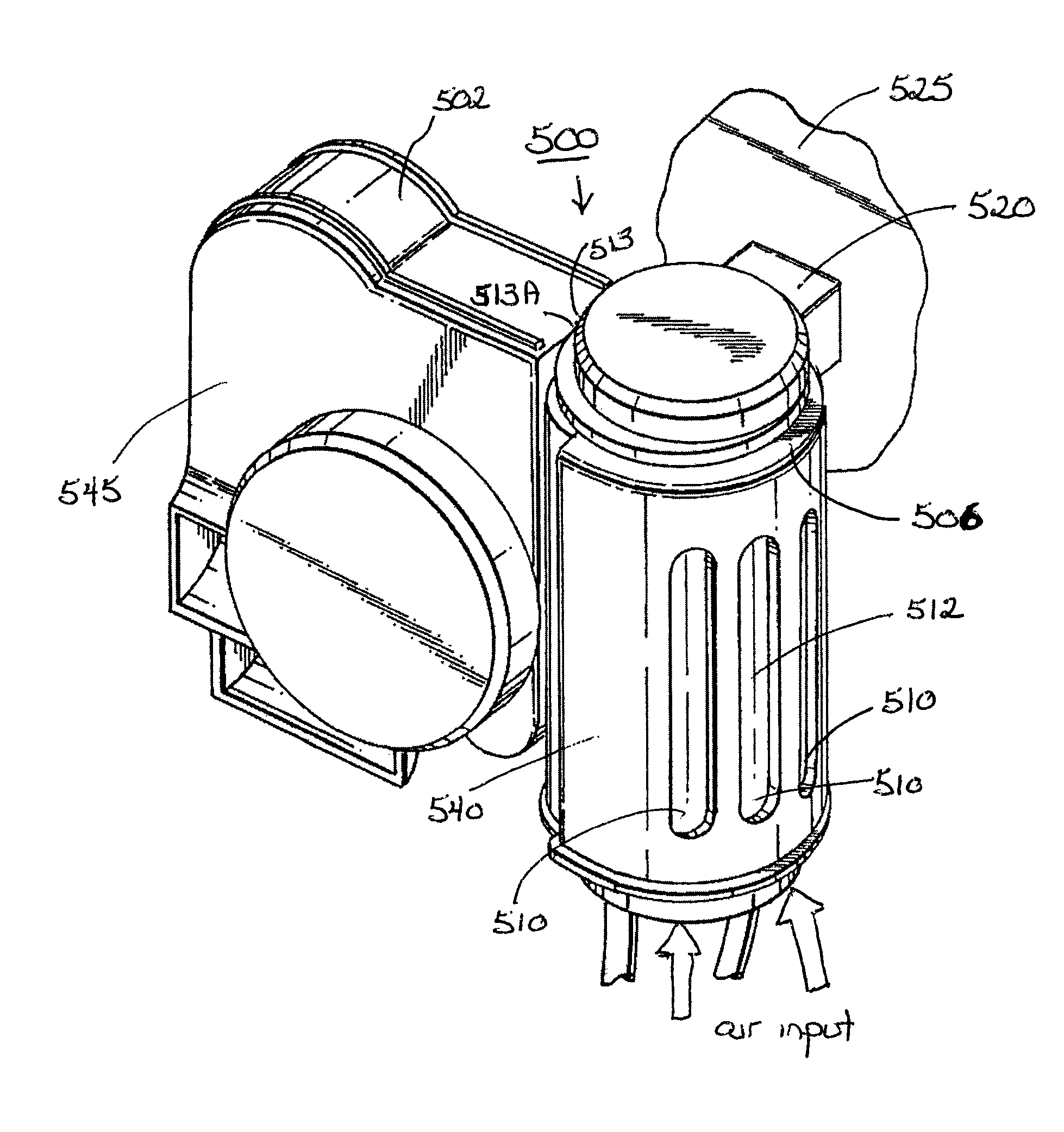 Electropneumatic horn with air venting channels