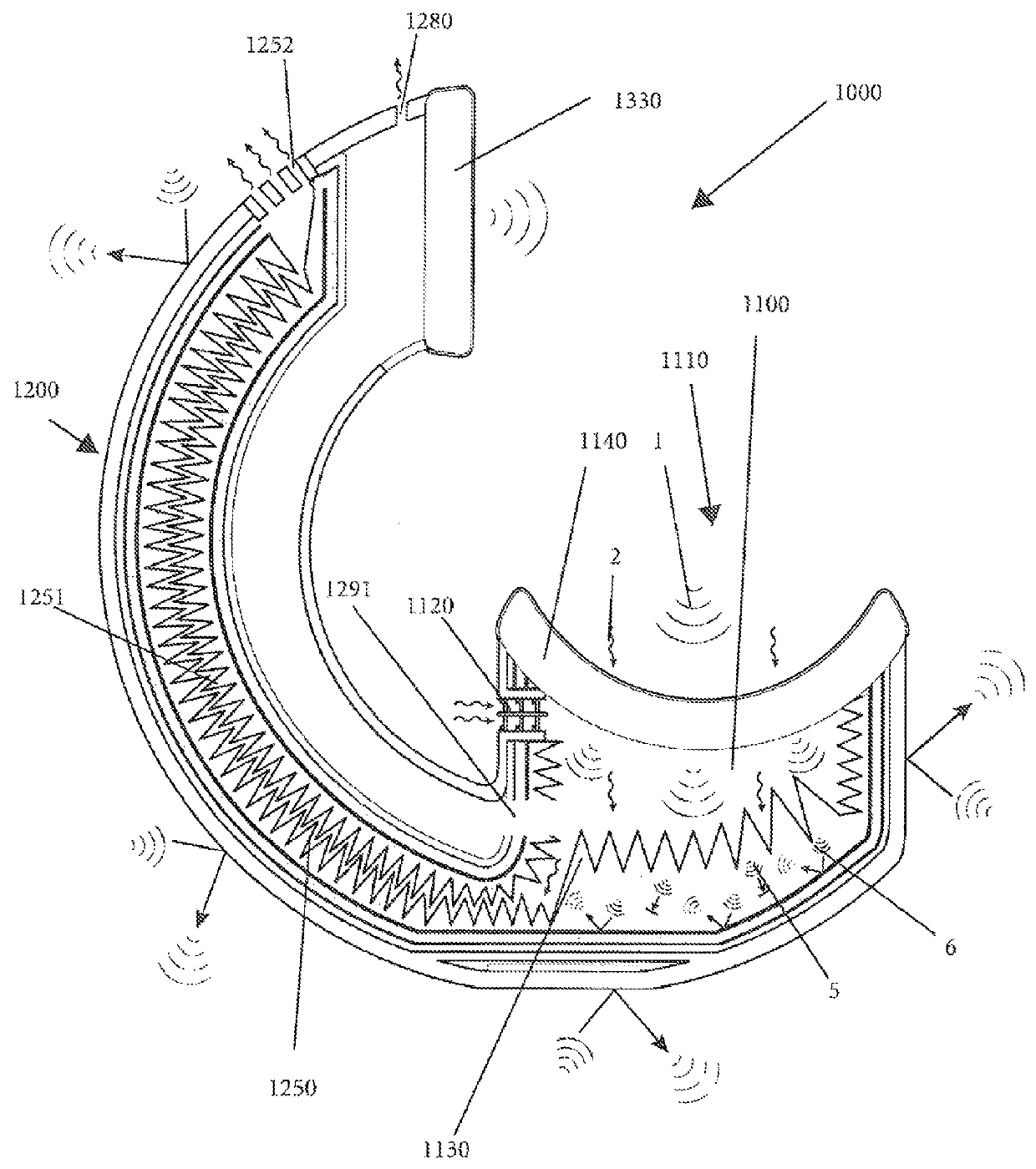 Ergonomic tubular anechoic chambers for use with a communication device and related methods