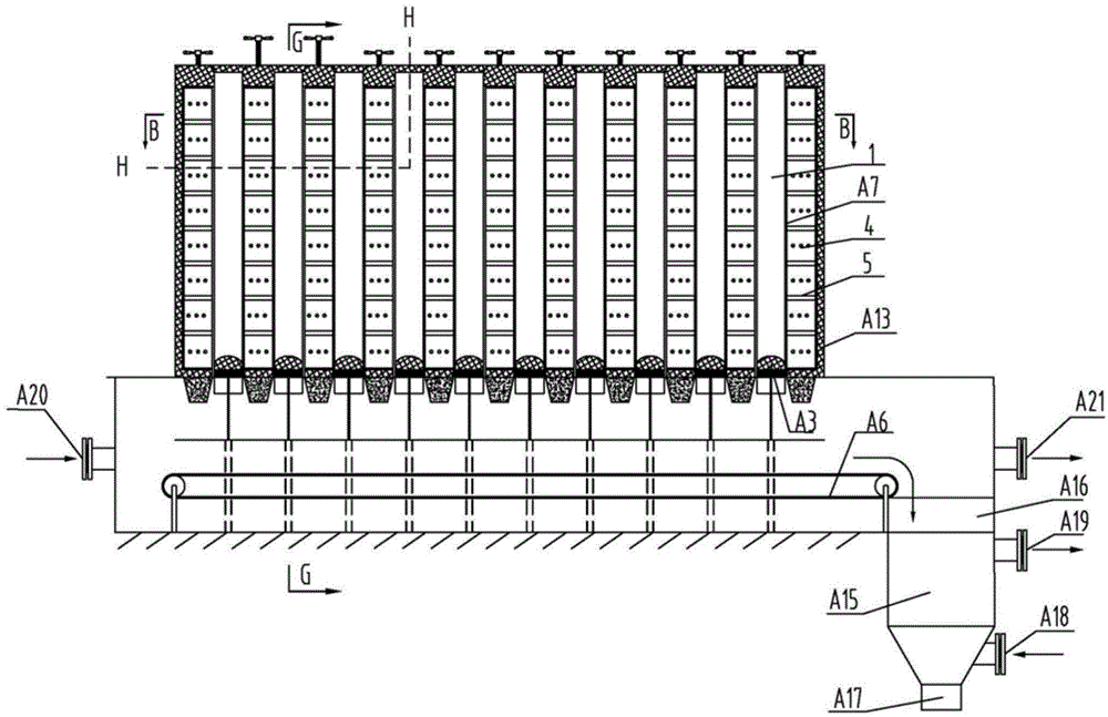 Transverse alternate heating and vertical coke discharging type tamping coke furnace