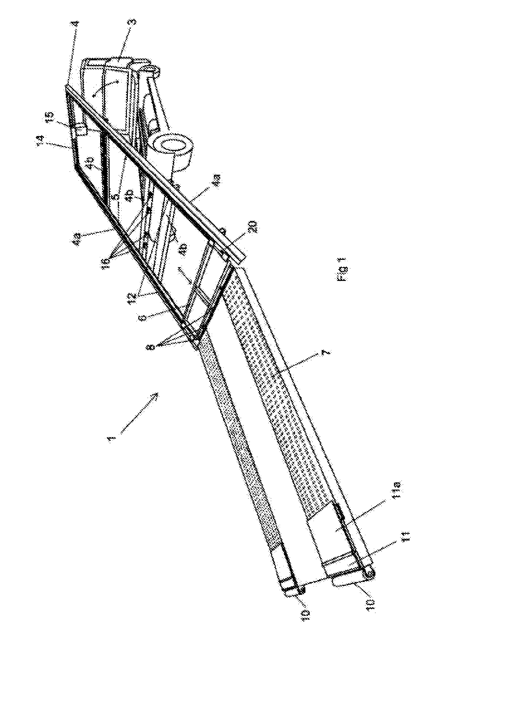 Platform for a vehicle-carrier lorry