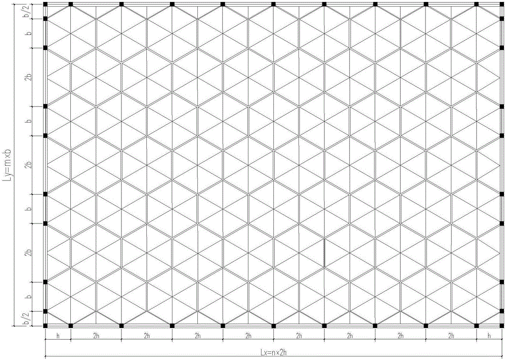 Long-span long-narrow concrete honeycomb open-web sandwich floor covering and manufacturing method