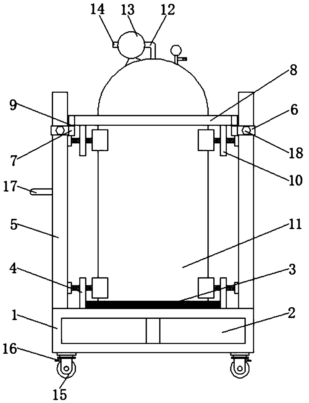 Liquid hydrogen storage tank facilitating transportation