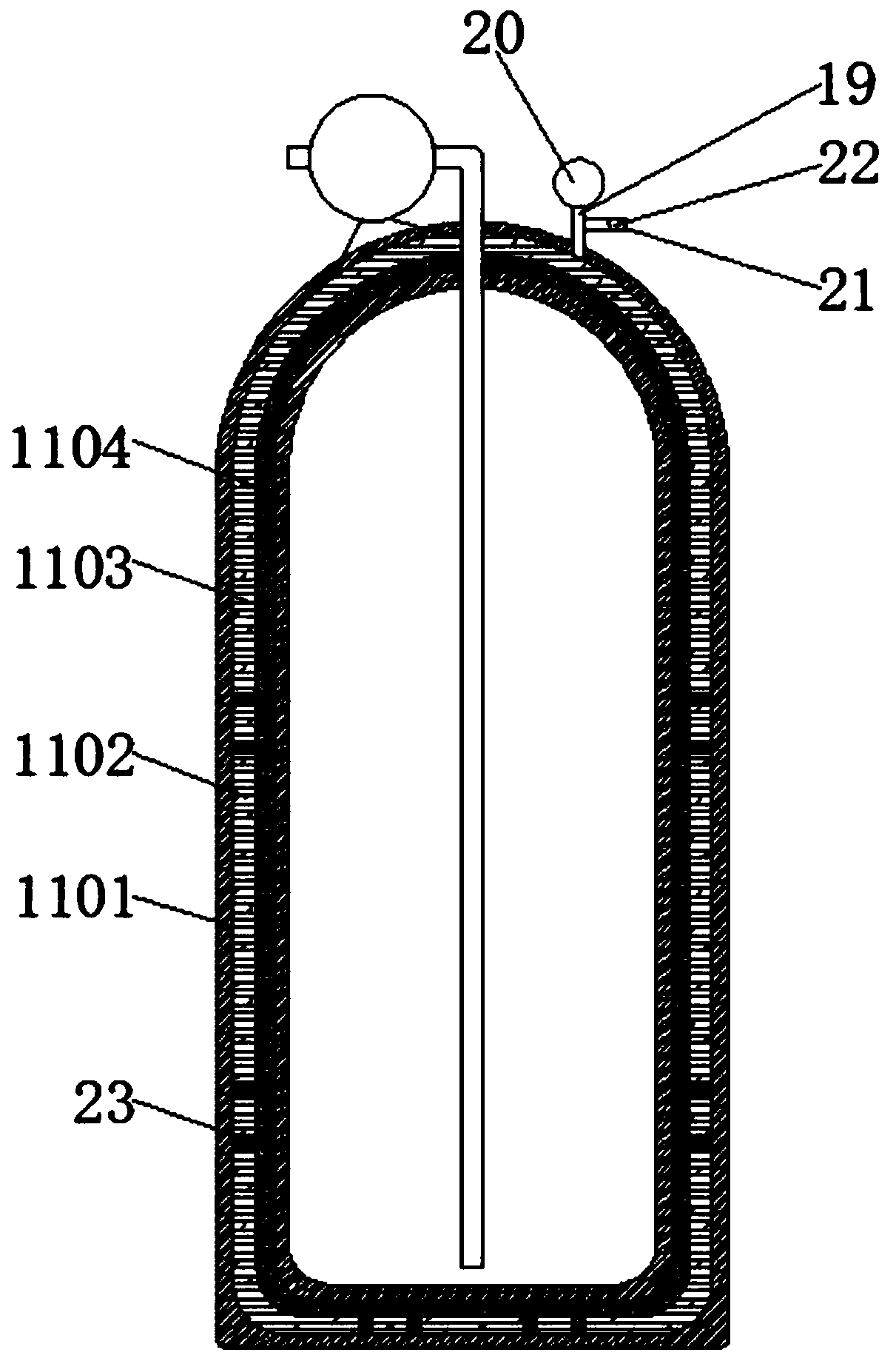 Liquid hydrogen storage tank facilitating transportation