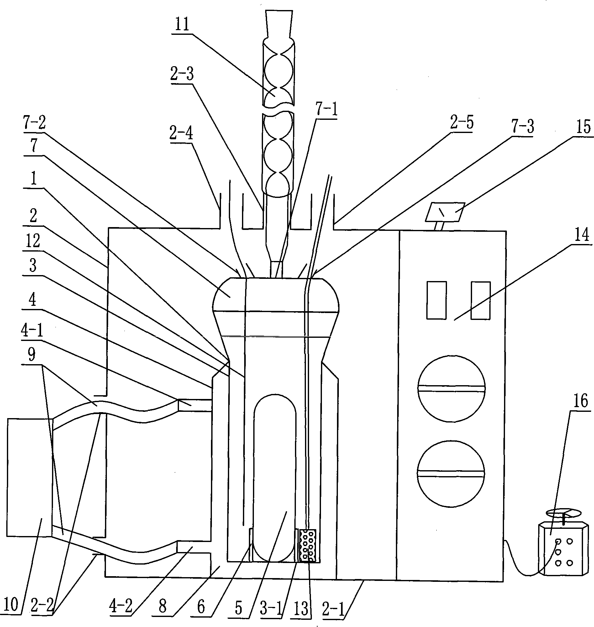 Microwave non-polar ultraviolet light catalyzing integrated reaction device