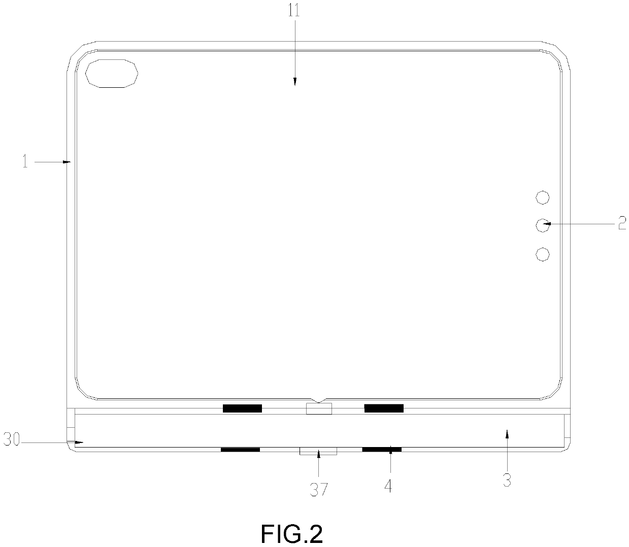 Protective case with electronic function