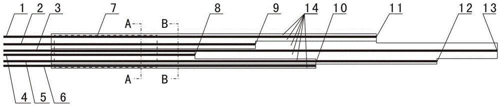 Combined electric probe and processing method for high-speed moving metal flyer test