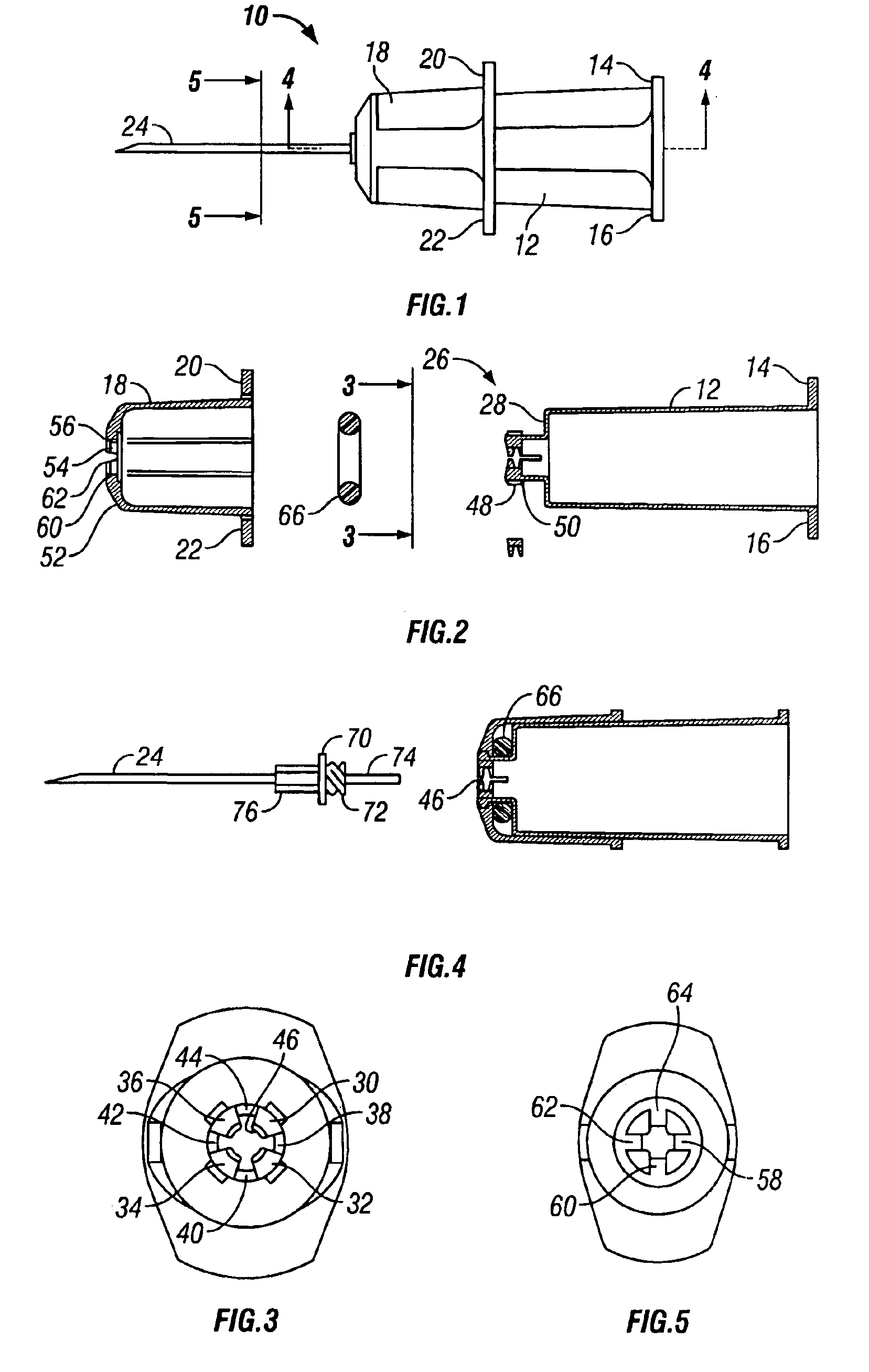 One hand needle release system