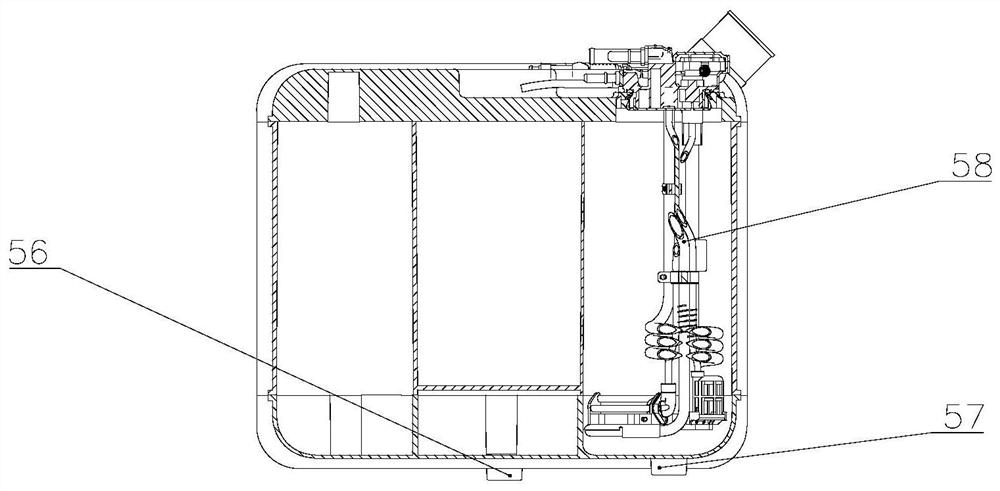 A grid-shaped fuel tank