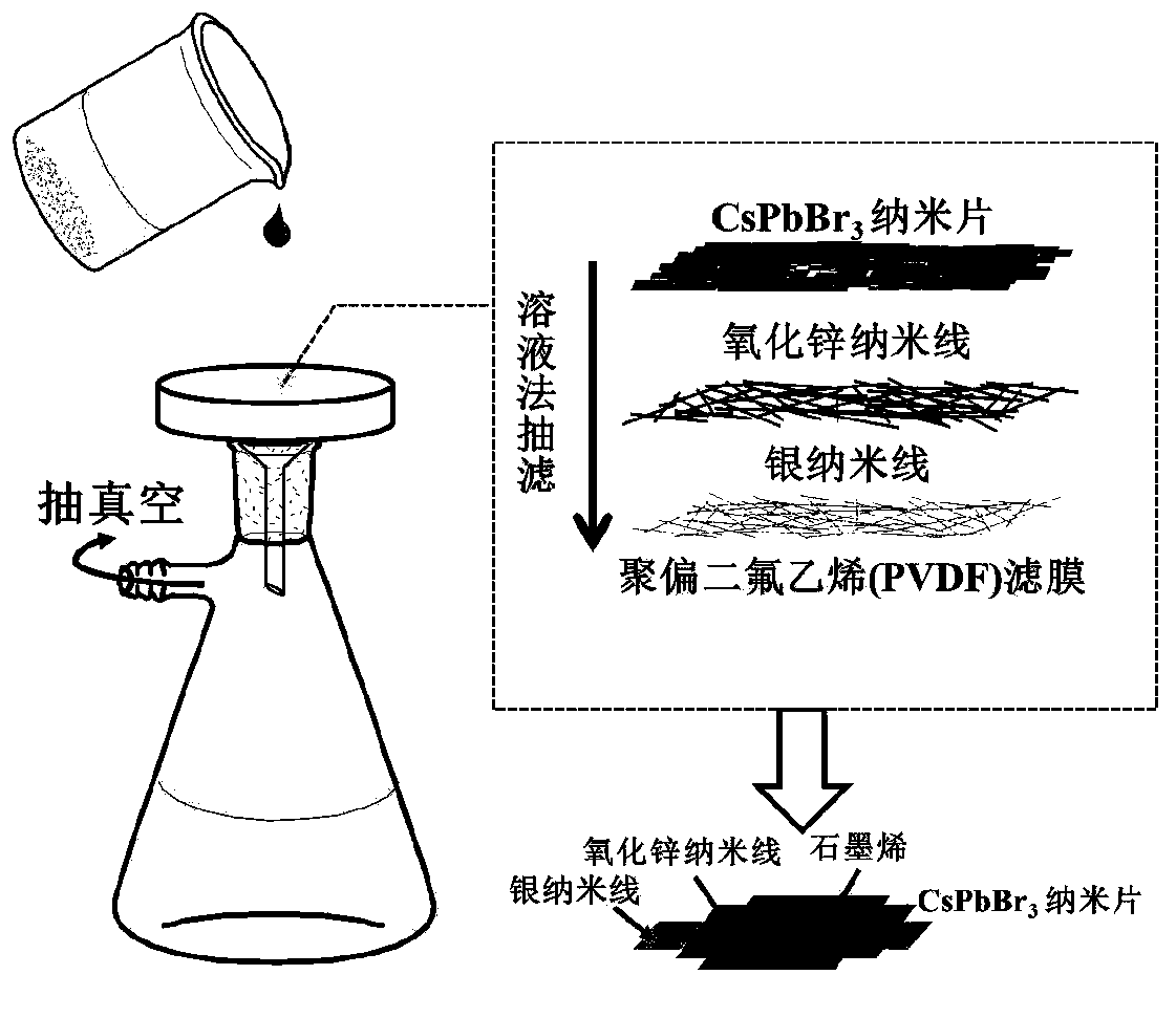 Paper-like-based flexible ultraviolet detector based on interface optimization and preparation method thereof