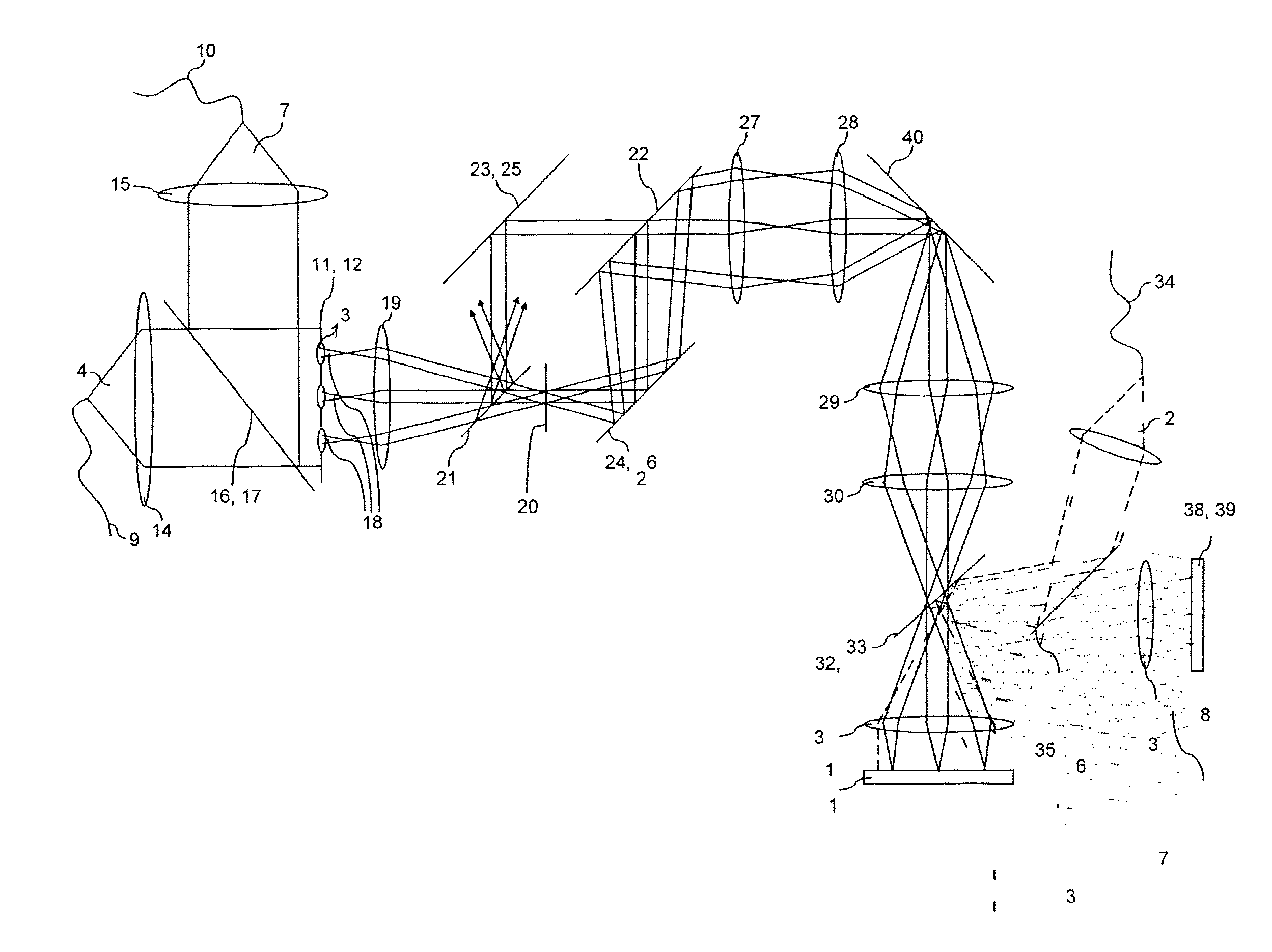 Method and microscope for high spatial resolution examination of samples