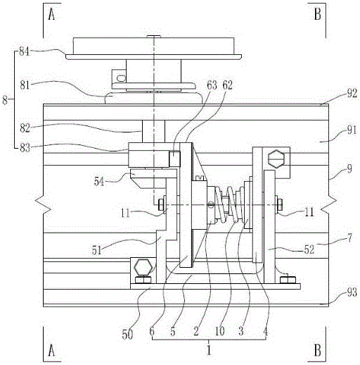 Transmission module based on elastic force protection for overturning playing machine