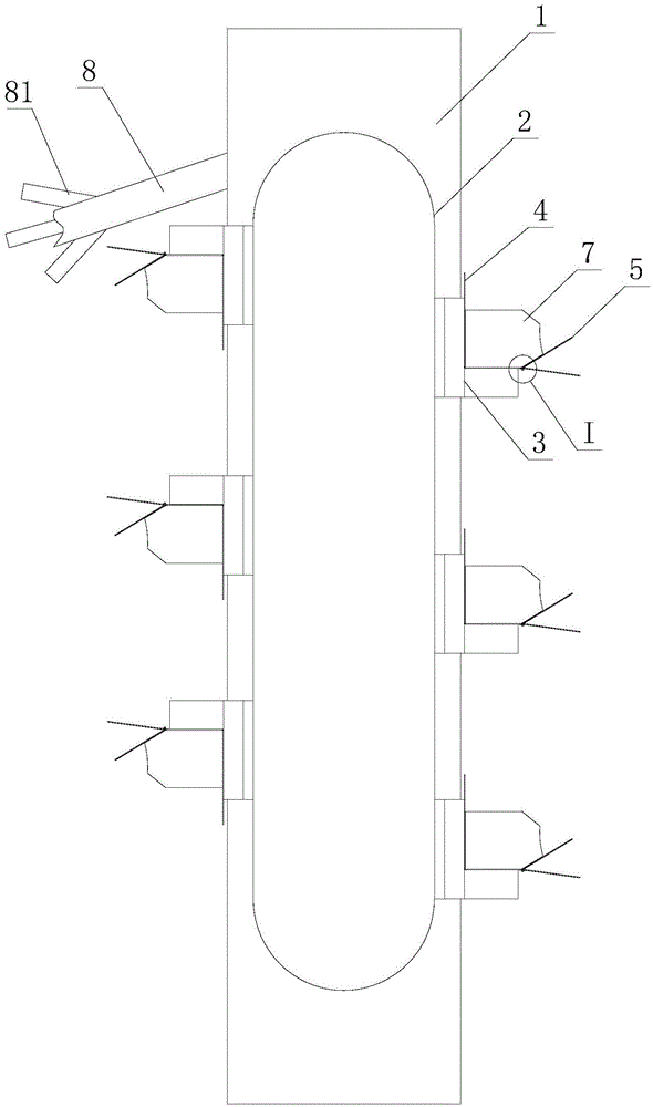 Discharging device for paper tube detection